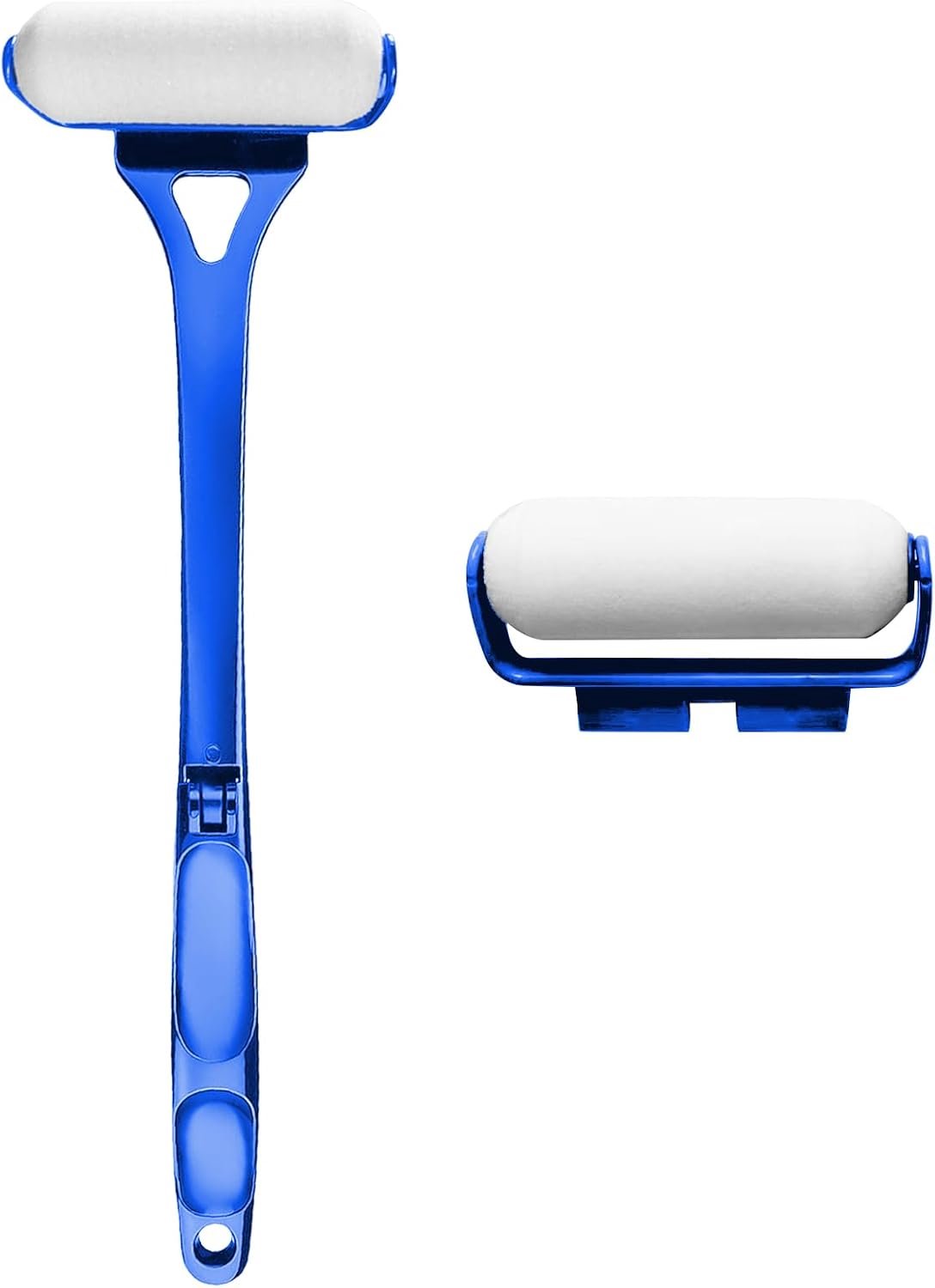 Lotion Applicator voor Rug & Lichaam - Lang Bereik Vouwhandvat - Inclusief 2 Vervangbare Schuimrollers - Vemera
