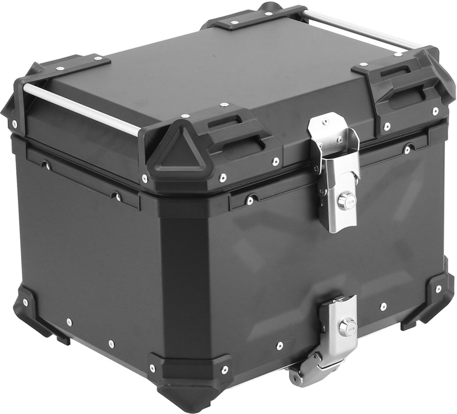 Motor Topkoffer 45L – Universele Motorkoffer – Aluminiumlegering – Voor Helm en Bagage – Zwart