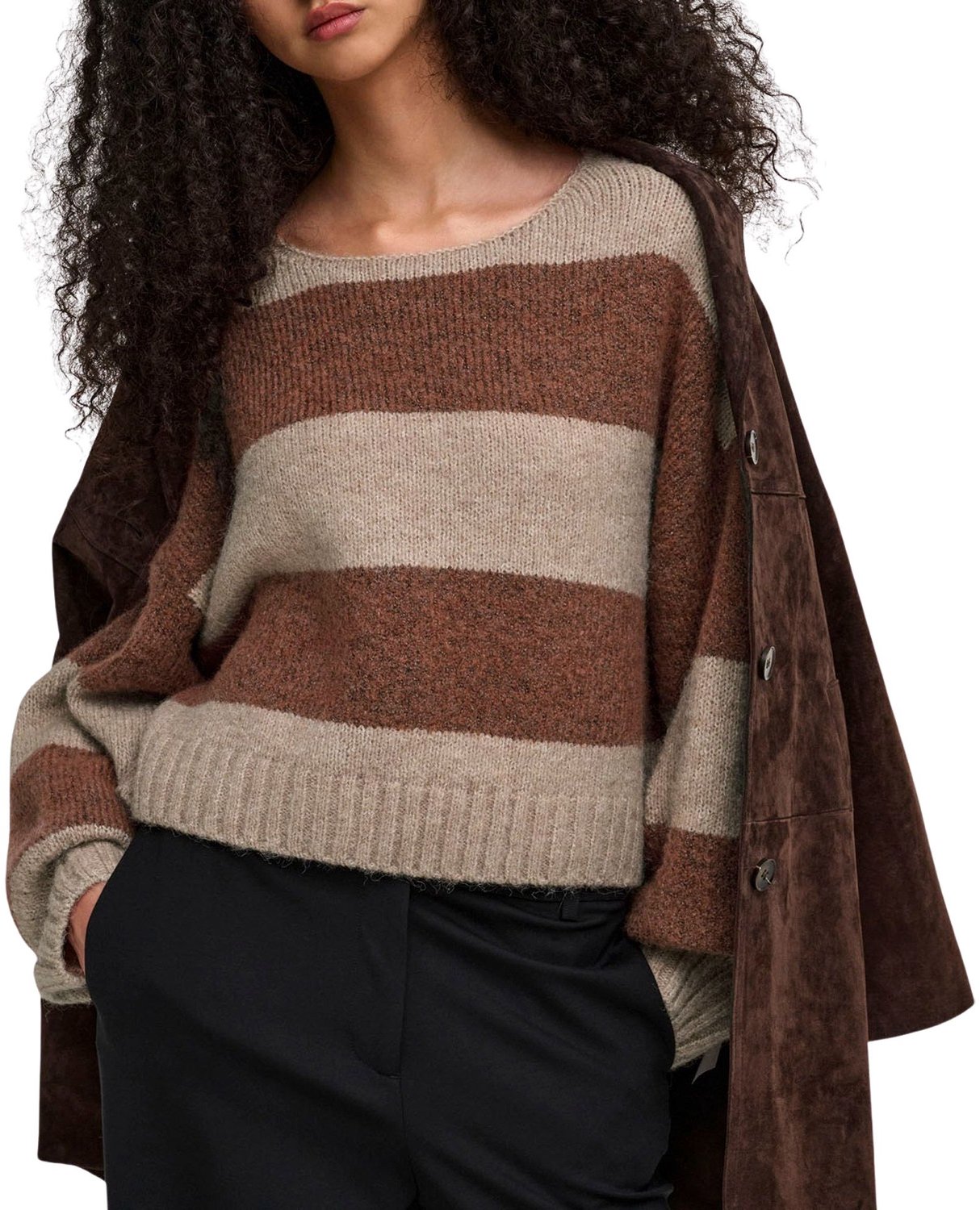 ONLY - ONLAYA L/S BOATNECK NOOS KNT Dames Trui