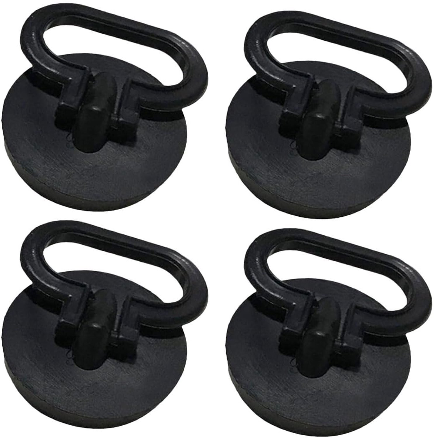 4x Zwarte Zinken Stop met Geurfilter & Handvat (50mm)