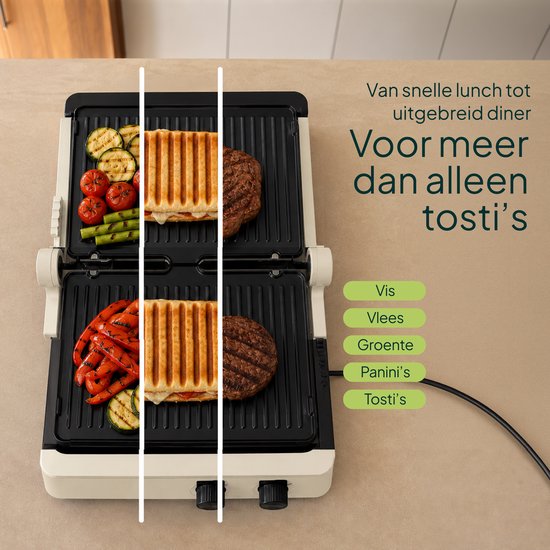 Tosti-ijzer Timer+ Crème — afbeelding 5