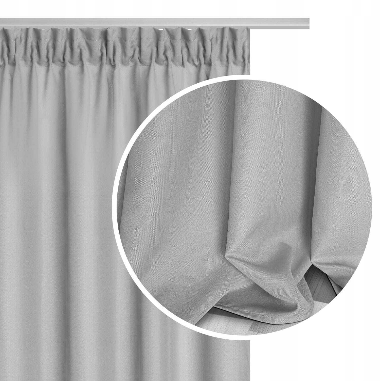 PRESTIQUA Kant-en-klare Gordijn 140x150cm Zilver Glans - Półzaciemniający
