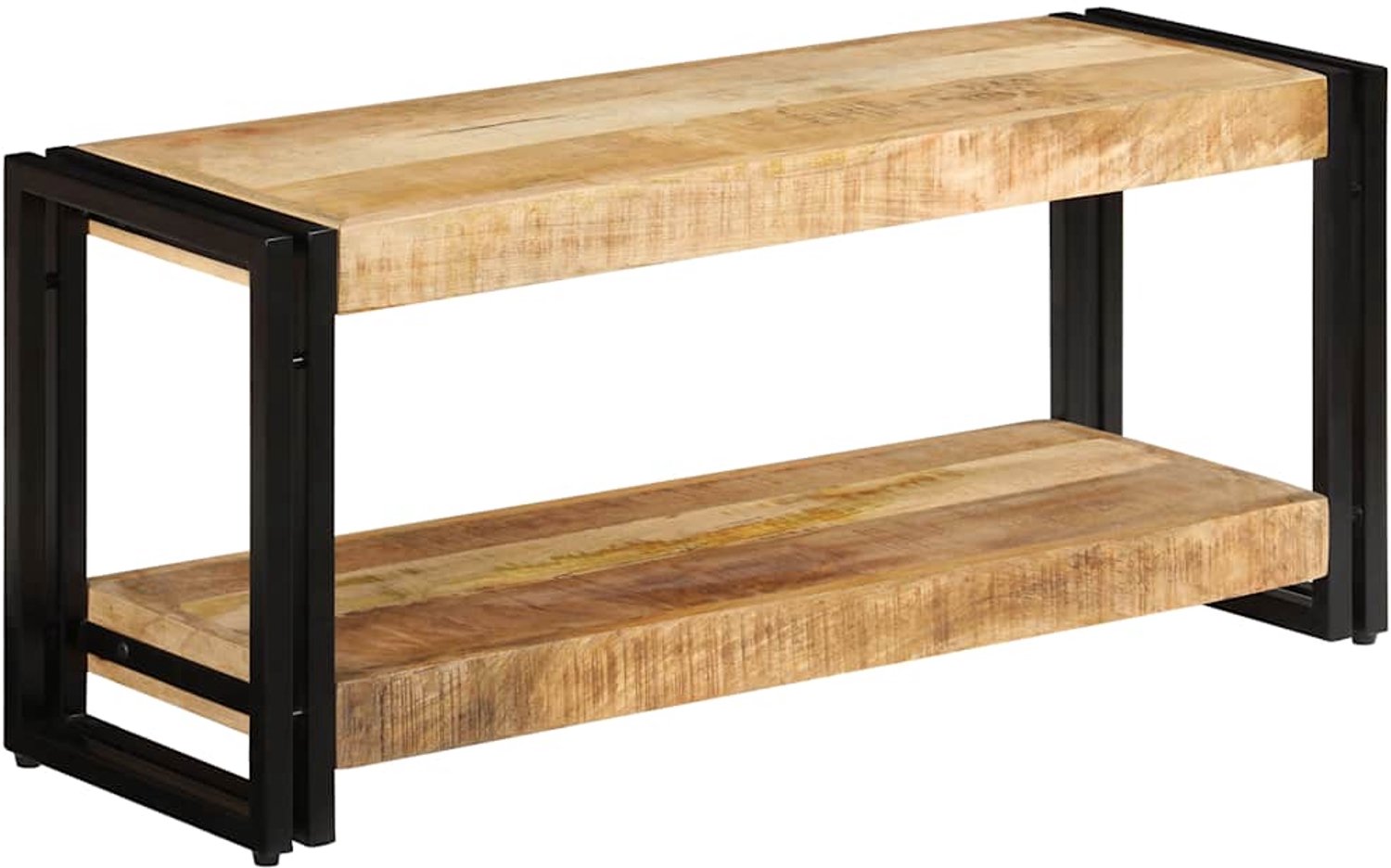 vidaXL Tv-meubel - 90x30x40 - cm - massief - mangohout zwart