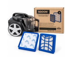 SQOON® Filterset Geschikt voor Philips PowerPro Expert & PowerPro Compact - Filterset 2 stuks - Vervanger voor FC8003/01