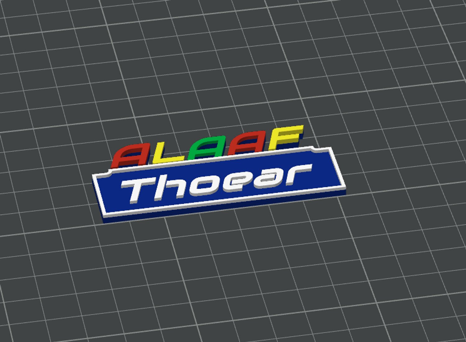 Naamspeldje ALAAF THOEAR - 70X30X3MM