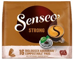 Senseo STRONG, Koffiepad, Senseo, 16 kopjes, Bruin, UTZ, 16 stuk(s)