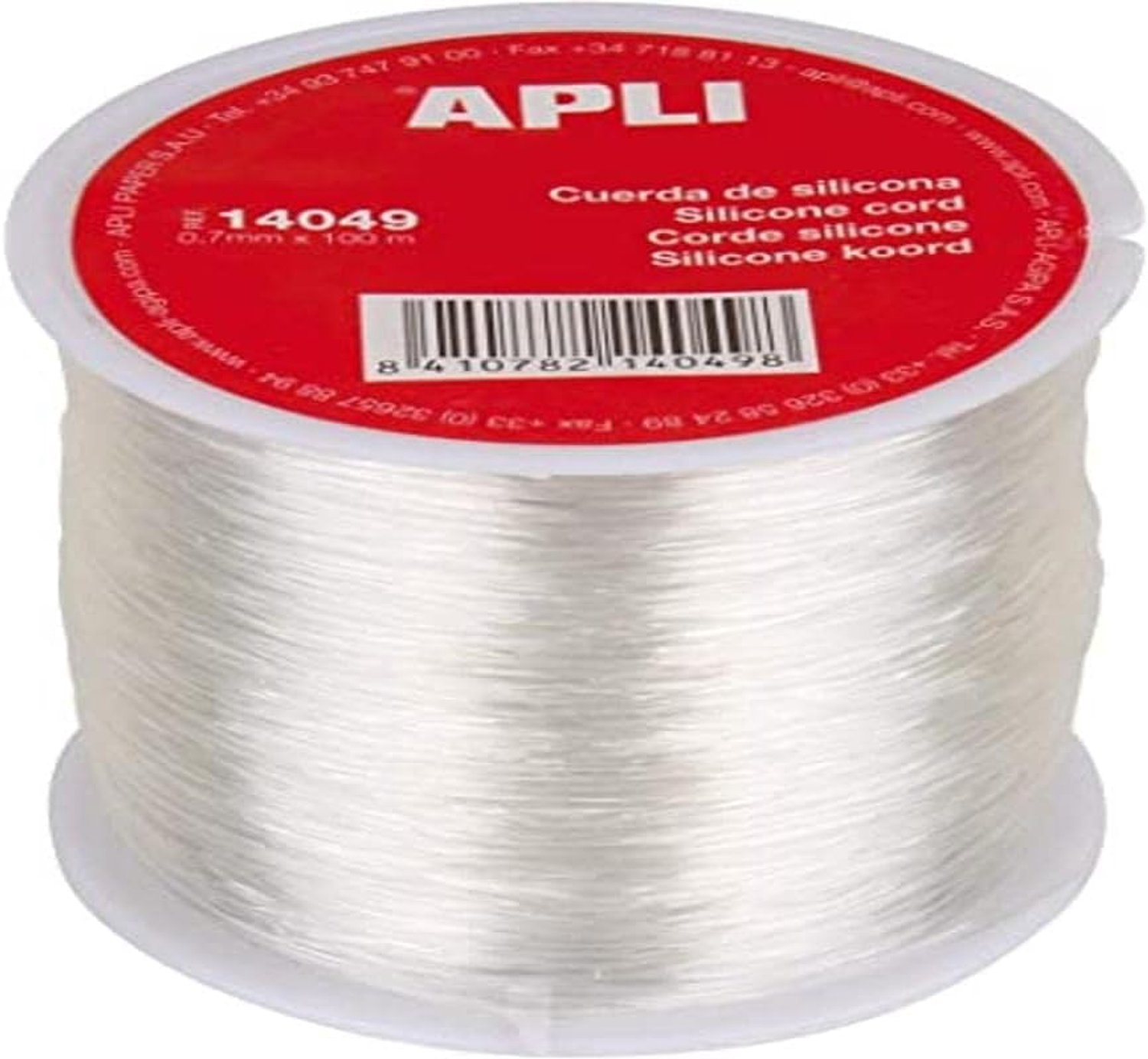 Merkloos Siliconen Touw Spoel 0.7mm x 100m Transparant