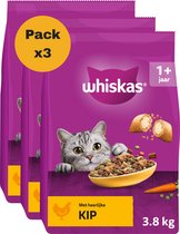 Whiskas Kattenbrokken - Adult 1+ - Kip - zak 3x3.8kg
