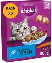Whiskas Kattenbrokken - Adult 1+ - Adult - Tonijn - doos 5x800g