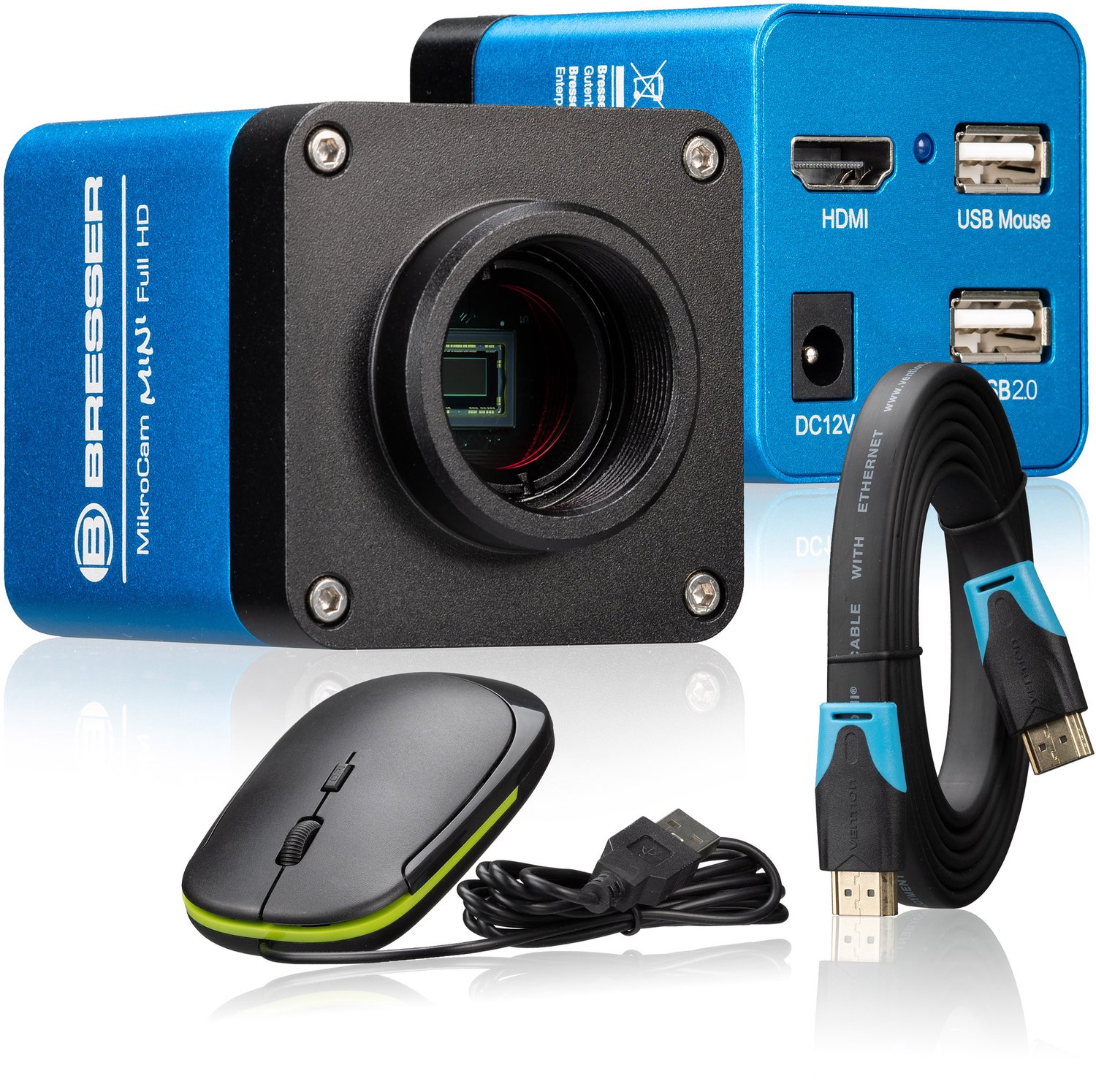 Bresser MikroCam en Display - Mini Full HD HDMI Micioscoopcamera - Full HD MINI HDMI Dislay - 13.3"