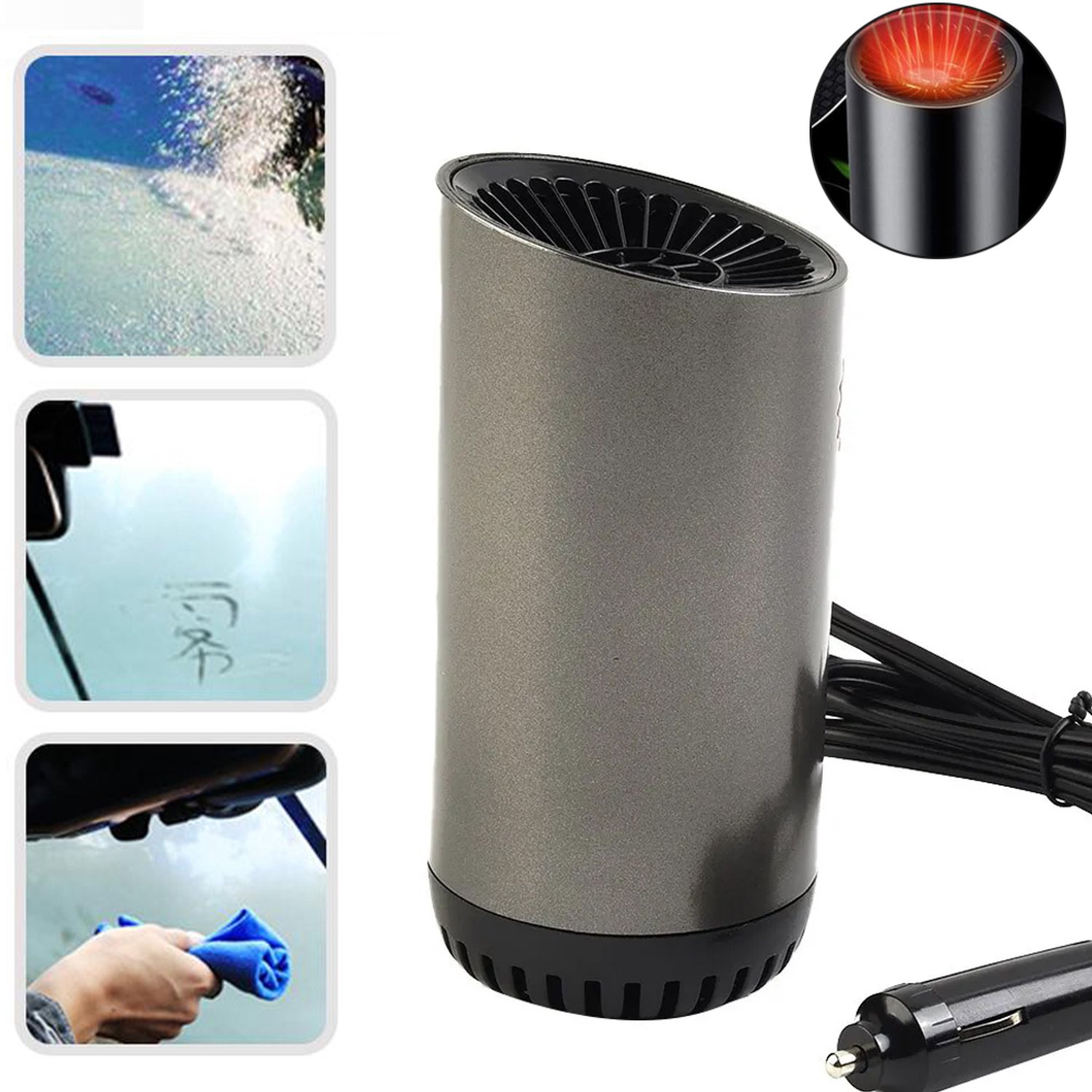 12V Auto-Ontdooier En -Verwarming - Draagbare Ontdooier Voor De Voorruit - Autoverwarming - Kachelventilator Voor Auto SUV
