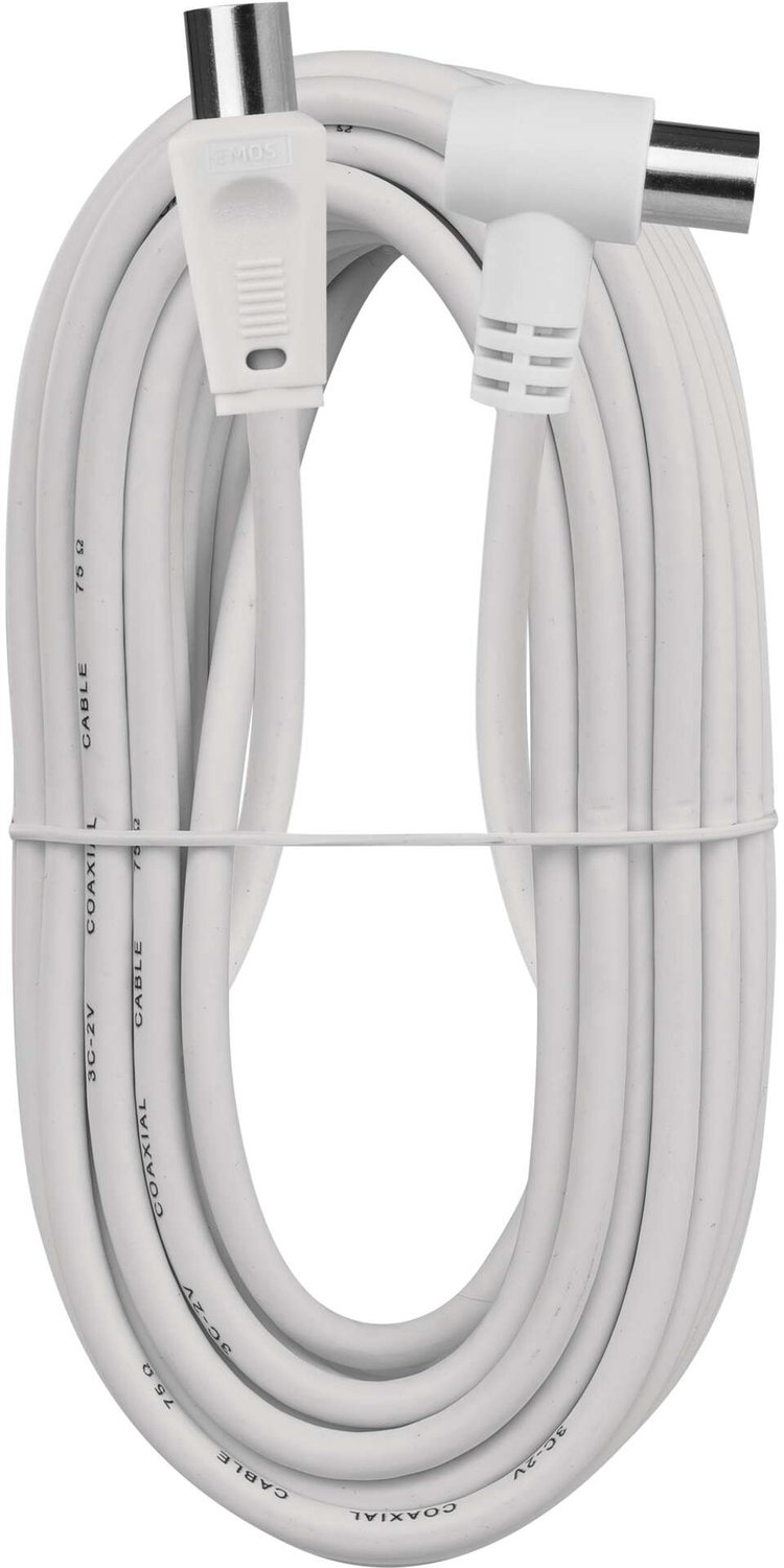 EMOS Afgeschermde coaxkabel voor antennes, 10 m – haakse stekker, S31010