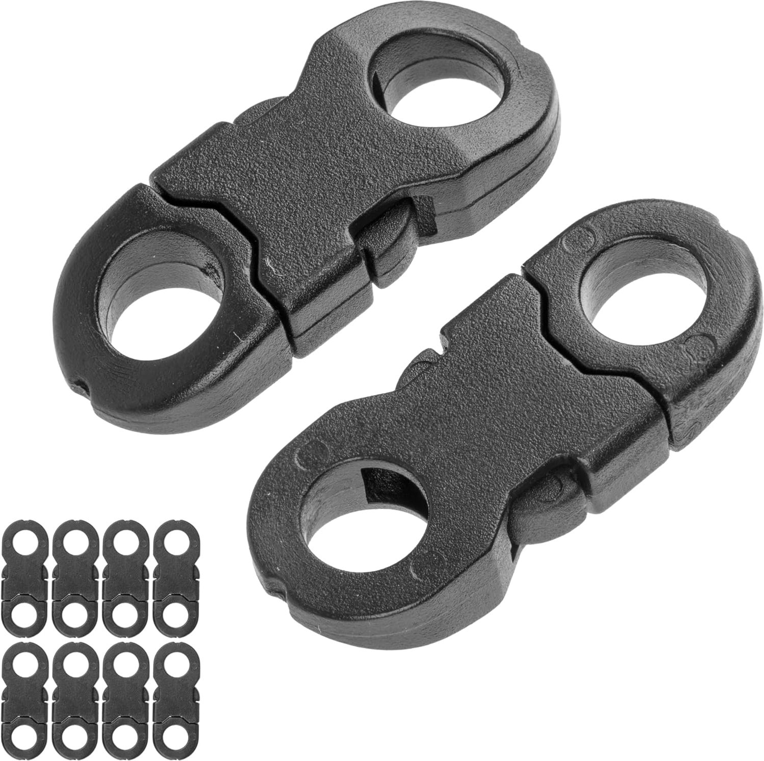 12x Mini Plastic Clip Sluitingen voor Paracord, Rugzak, Halsband