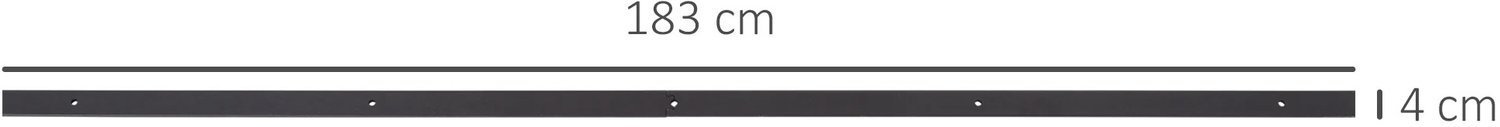 Nyoz schuifdeurbeslag railset - Deurbeslag - Schuifdeursystemen - 183 cm - Tot 100 kg - Koolstofstaal - Deurdikte 3,5-4,5 cm