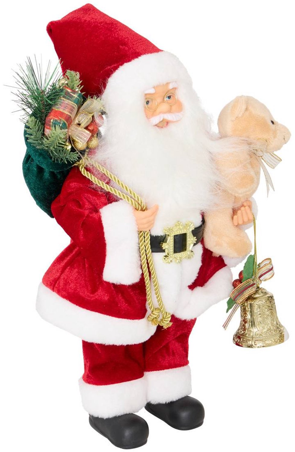 Fééric Lights and Christmas Beeld Cadeautjes Kerstman - 25x15x42cm - Rood