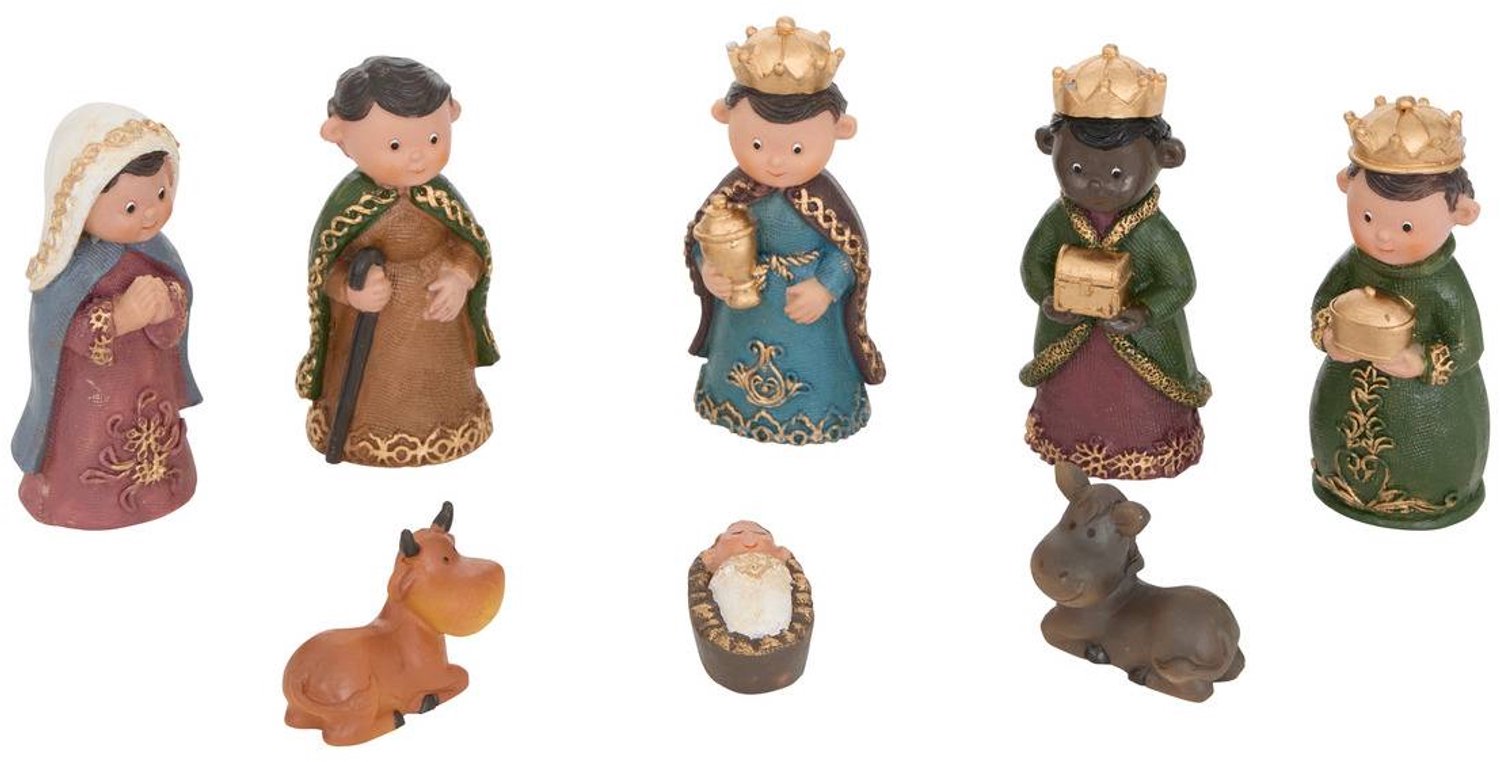 Fééric Lights & Christmas Kerststalfiguren Lioria - 8-delig - 8 cm - Hars