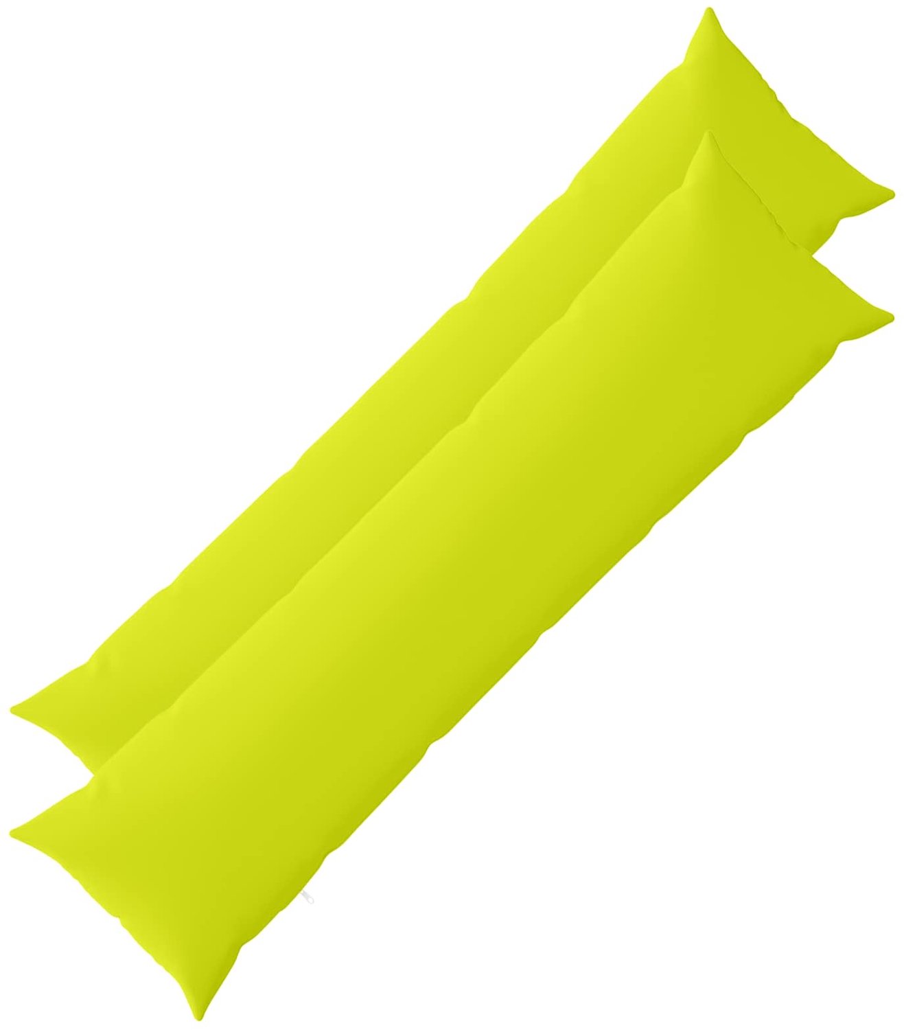 vidaXL Dekenkussen - 2 - st - HEERLEN - Heldere - Groen. - 40 - x - 145 - cm - Polyester Helder groen