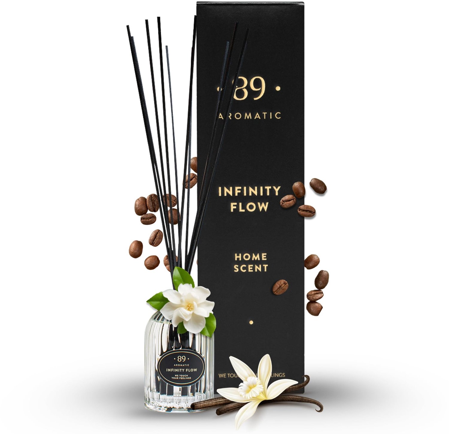Luxe Geurstokjes Diffuser 50ml - Jasmijn & Iris Bloem voor Thuis