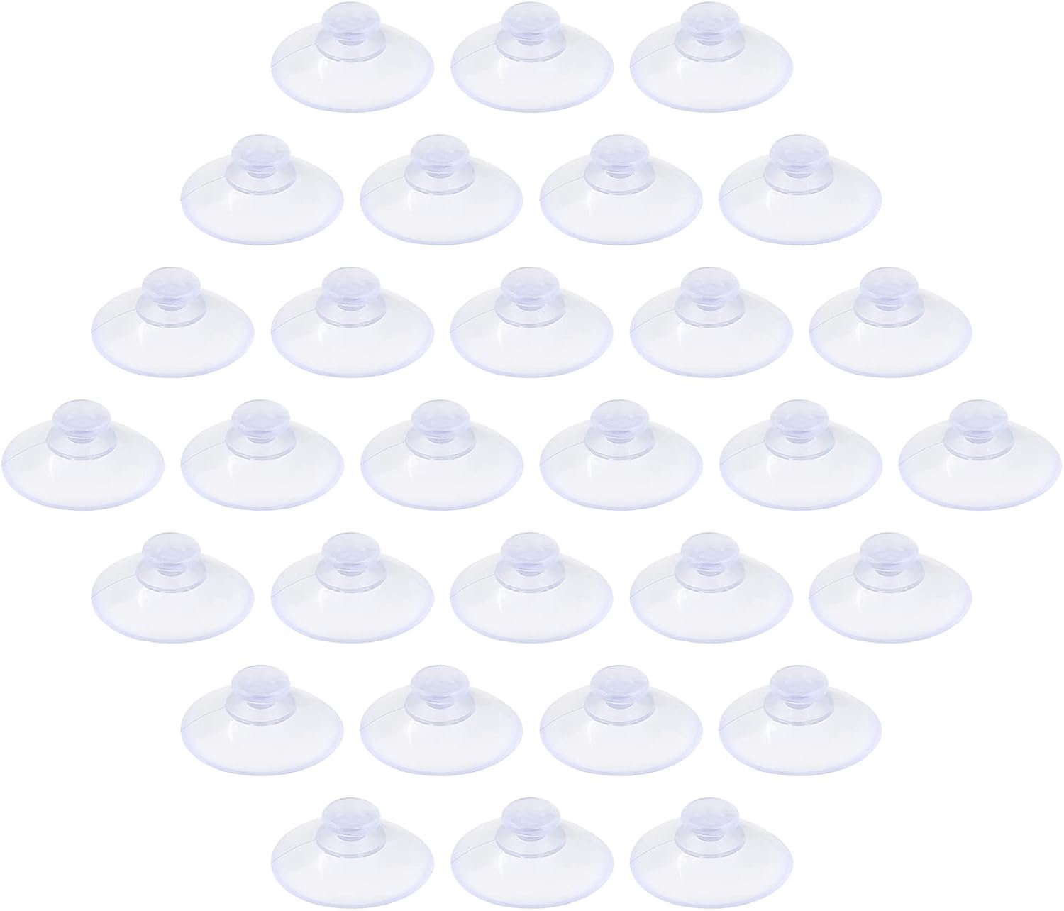 Zuignap voor glazen tafel - Transparante PVC-zuignap (20 mm) - Rubberen zuignap zonder haak - Herbruikbaar - Geschikt voor glazen tafels - 30 stuks
