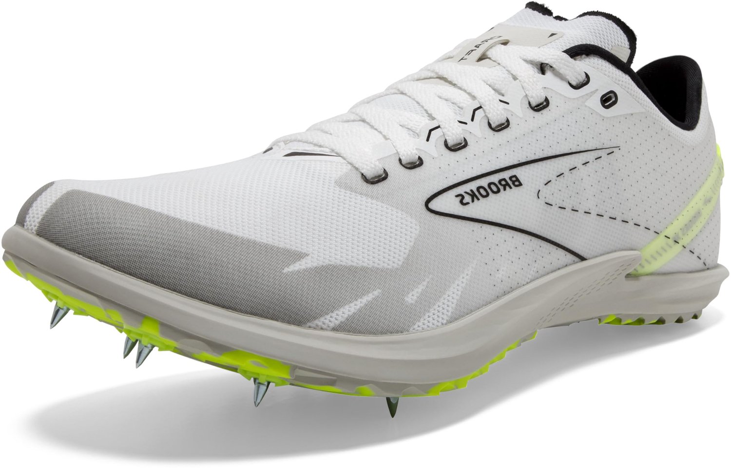 Brooks Draft XC W - Track Spikes - White/Yellow - Maat 7