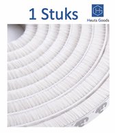 Heuts Goods | Tochtstrips voor Deuren | Tochtstrips | Duurzaam | Tochtband | Tochtstopper | Raam en Deur | Tochtborstel | Deurborstel Zelfklevend | Wit | 5m*9mm*5mm L*B*H | 1 STUKS
