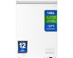 CHiQ CCF146DWE - Vrieskist - 146 L - Digitaal LED Display - Inverter Technologie - Snelvriezen tot -32°C - Wit - 12 Jaar Garantie op Compressor - 2026 Nieuw