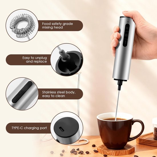 Elektrische USB Handmixer met 3 Snelheden en 5 Accessoires — afbeelding 2