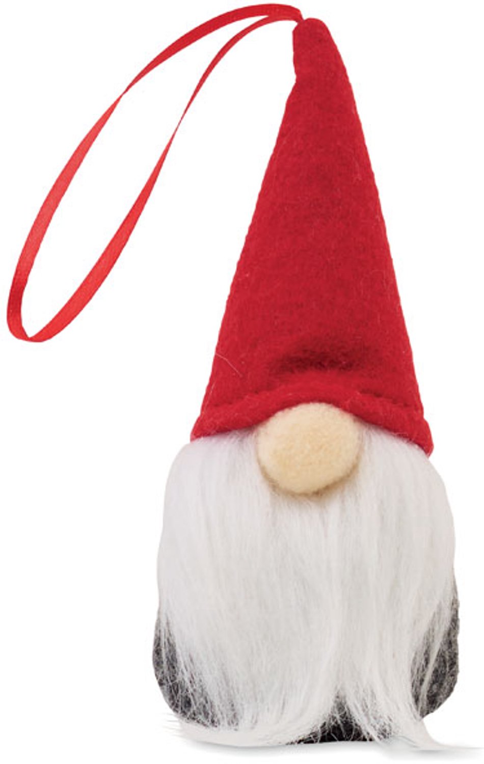 10 Vilten kabouter kerstboomhanger met polyester baard en katoenen vulling