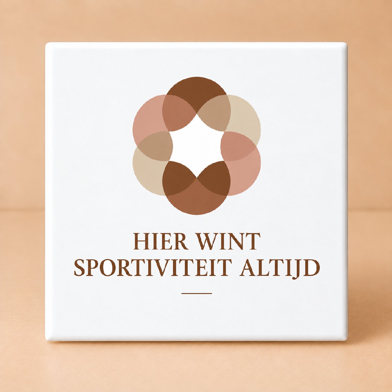 Bedruk King Zachte pastel Gymzaal naar winterwonderles Tegel – Inspirerende wanddecoratie voor sportieve ruimtes - 15 x 15 cm Wit