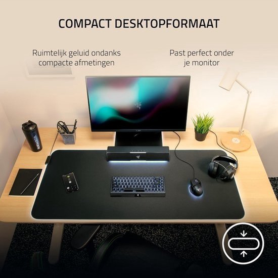 Desktop soundbar - Pc-speaker - Audio streamen - Compact ontwerp - 40 cm - Zwart — afbeelding 2
