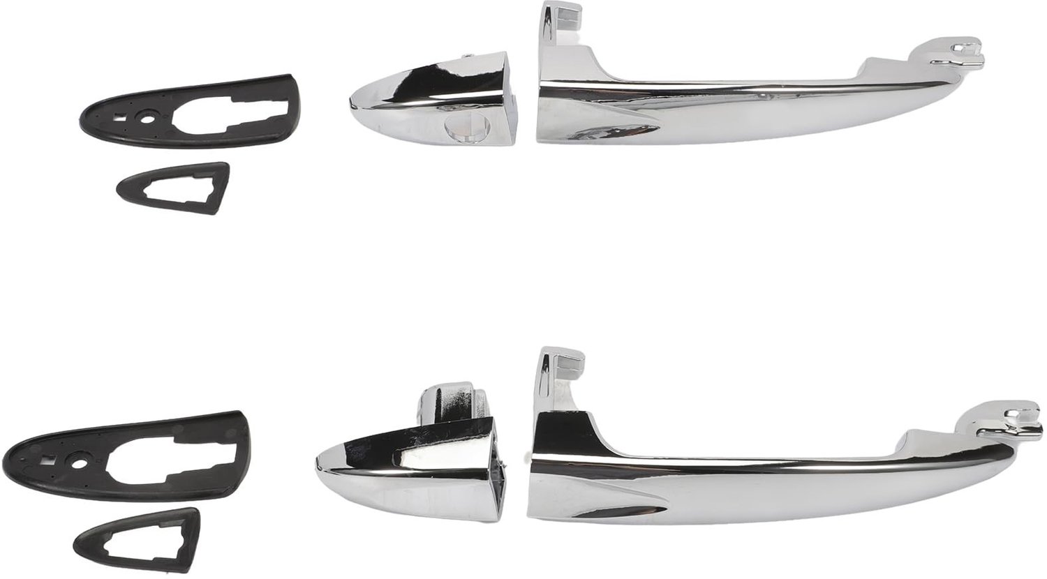 Handgreep Set - Deurhandgrepen - Voor Lancia Ypsilon 2003-2011 - Chroom - 100% Nieuw - Van Plastic - Deurgreep