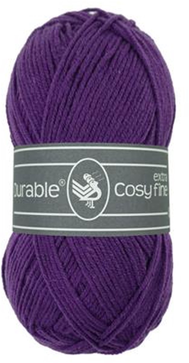 5 x Durable Cosy extra fine - katoen en acrylgaren - Violet (272) - haakgaren/breigaren - naald 3 a 3,5mm