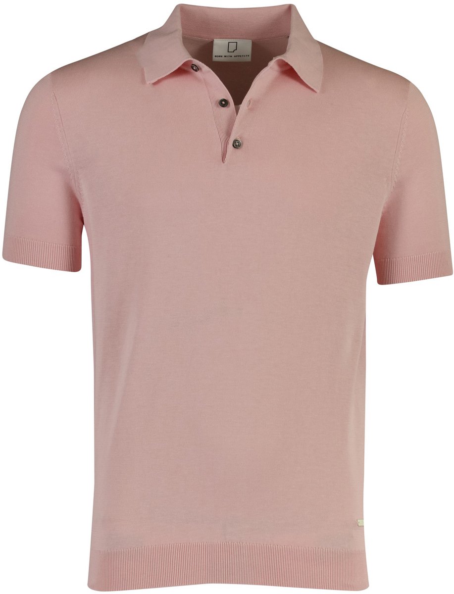 Born With Appetite poloshirt korte mouw roze