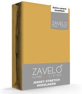 Zavelo® Jersey Hoeslaken Okergeel-2-persoons (140x200 cm)