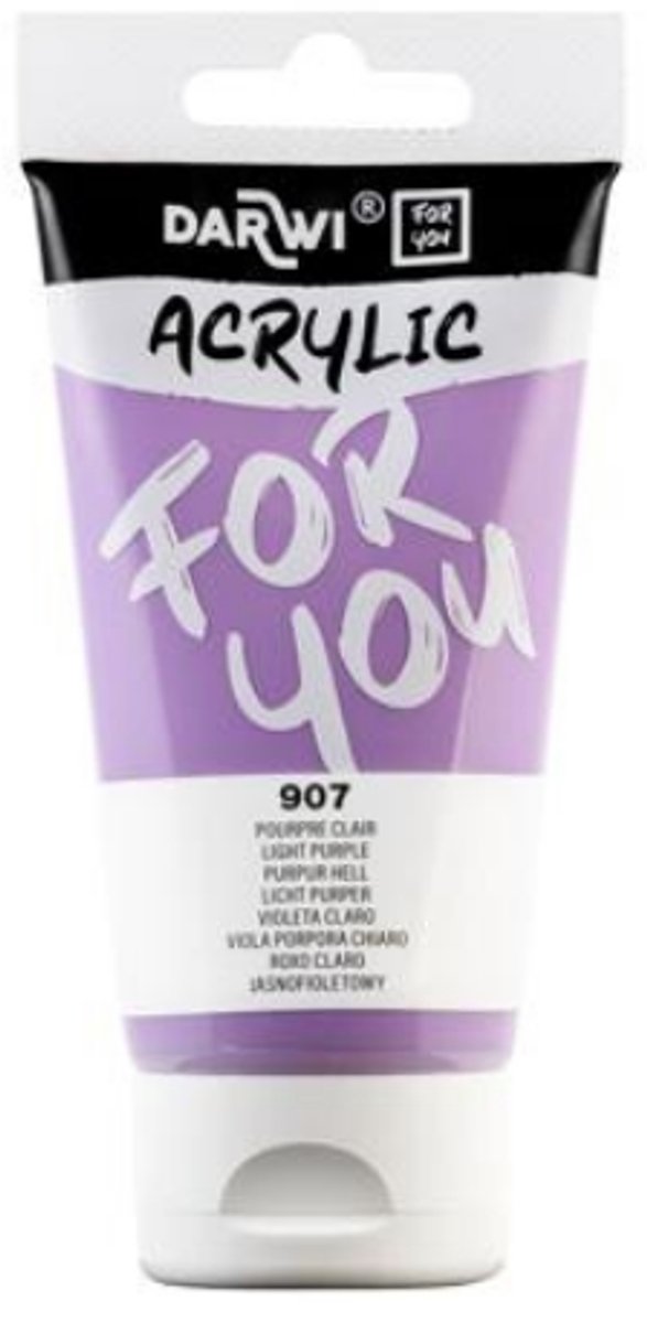 Darwi For You acrylverf 75 ml in tube licht paars