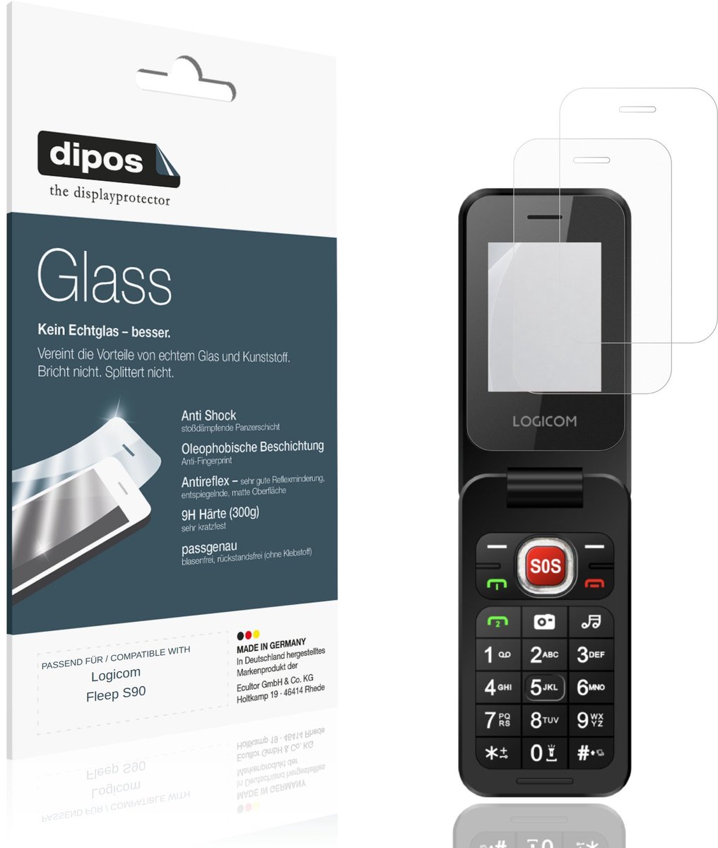 dipos – 2x Matte Pantserfolie geschikt voor Logicom Fleep S90 | 9H Screenprotector