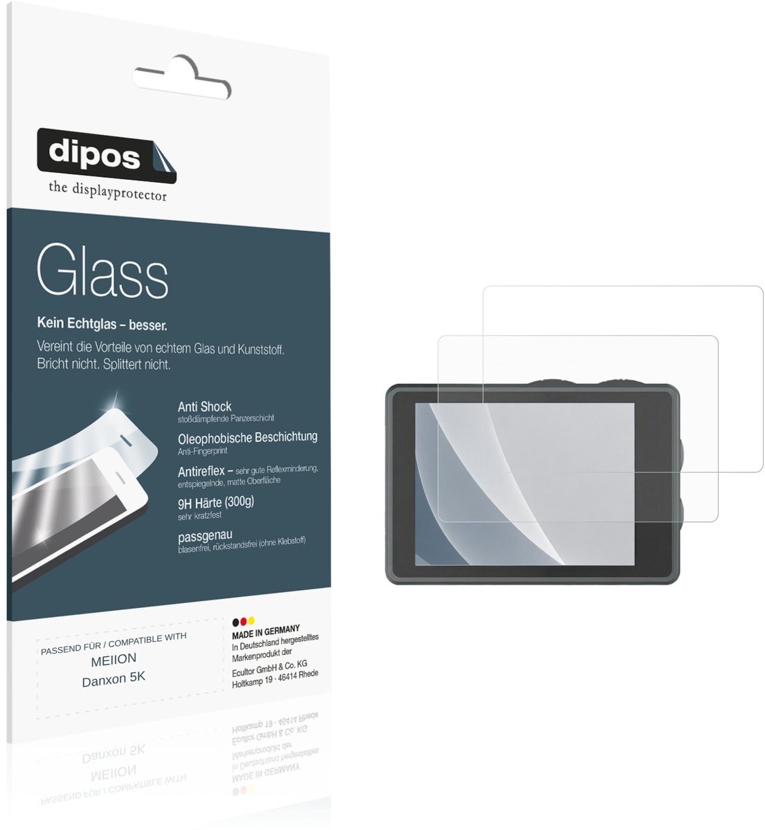 dipos – 2x Matte Pantserfolie geschikt voor MEIION Danxon 5K | 9H Screenprotector