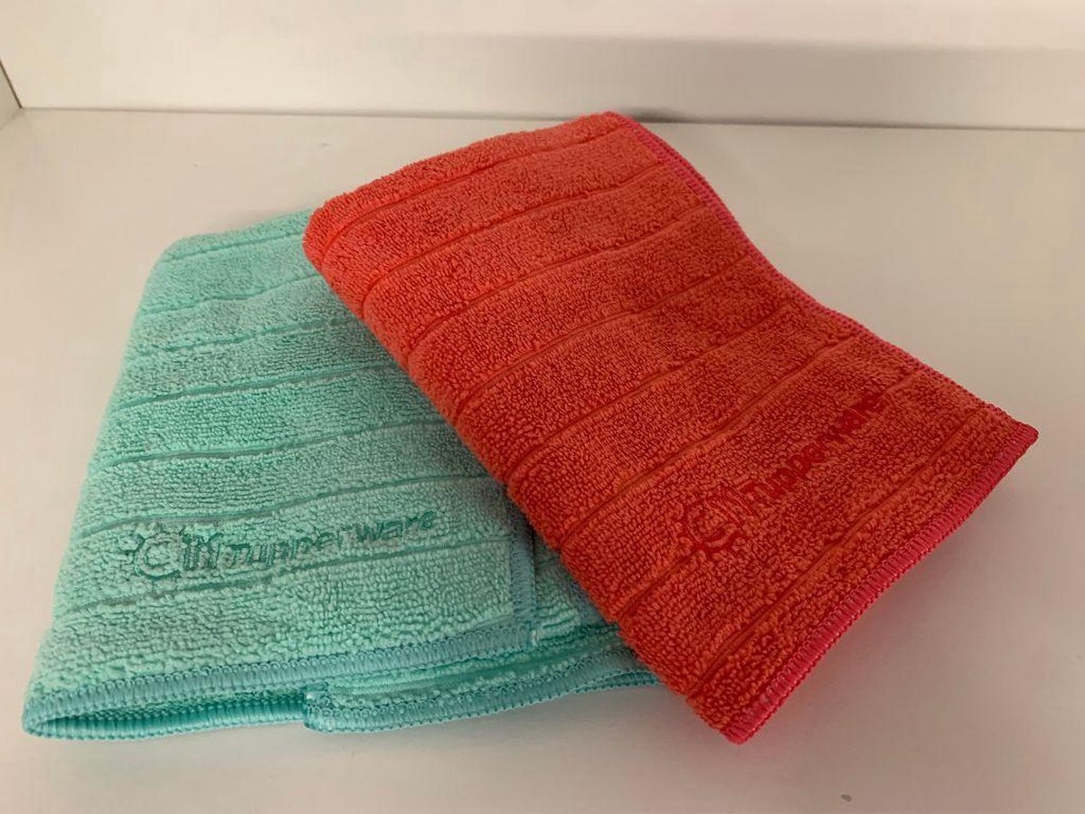 Tupperware 2 Eco Keukendoeken (groen/rood) Microvezel