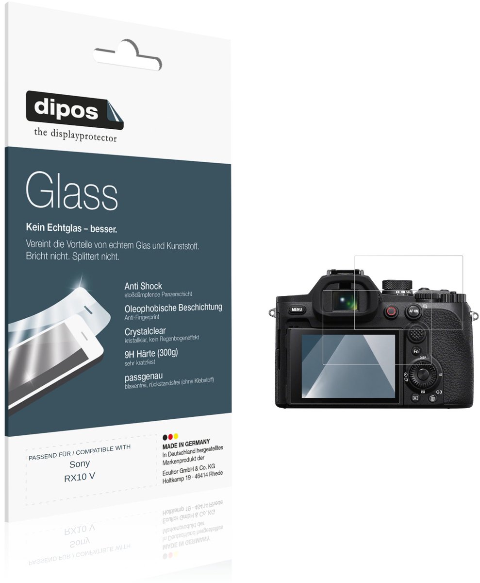 dipos – 2x Pantserfolie geschikt voor Sony RX10 V | 9H Screenprotector
