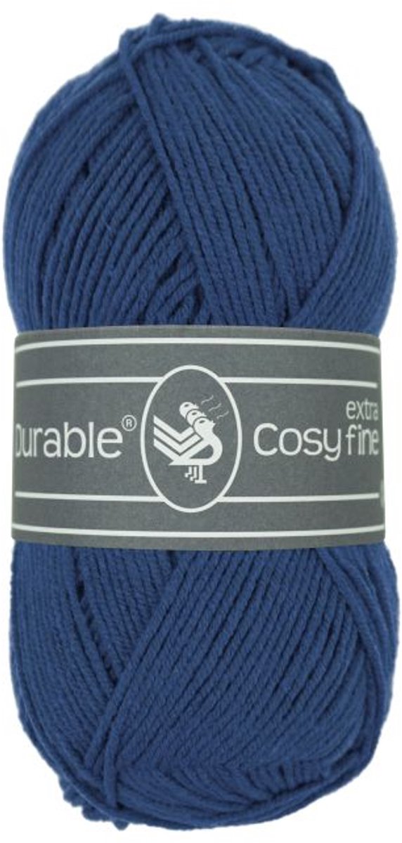 5 x Durable Cosy extra fine - katoen en acrylgaren - Jeans (370) - haakgaren/breigaren - naald 3 a 3,5mm