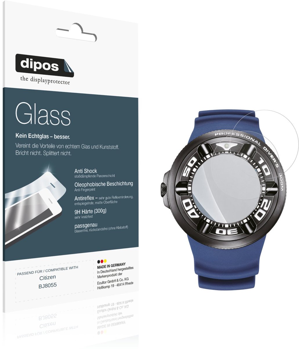 dipos – 2x Matte Pantserfolie geschikt voor Citizen BJ8055 | 9H Screenprotector