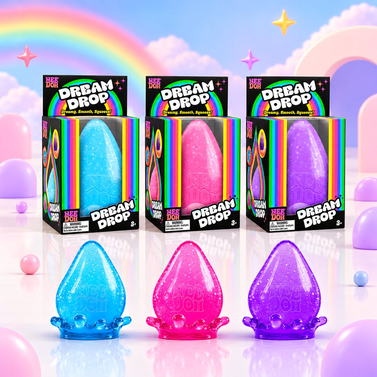 NeeDoh® Dream Drop – Squishy – Fidget Speelgoed – Anti-Stress Knijp Speeltje – 1 Stuk