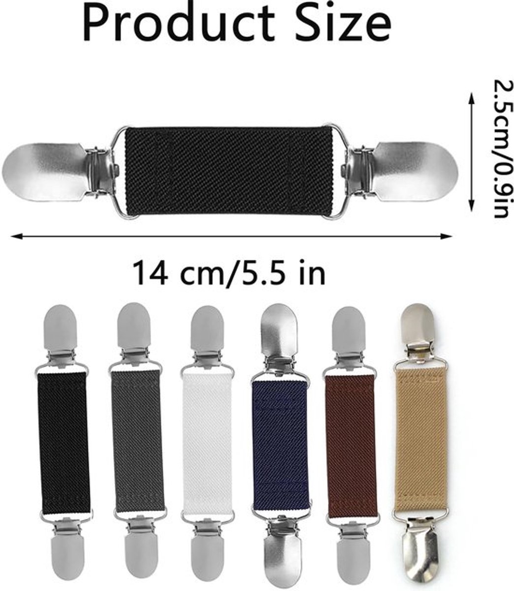 Dailygoods- Truiclips 6 Stuks Kleding Clips voor Tailleren Vestclips Cardigan Zwart