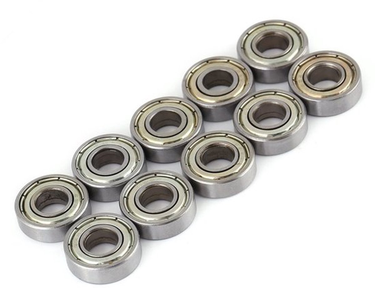 Allecto Miniatuur Kogellager Dubbel Afgeschermd Hoog rendement 8x19x6mm Zilver