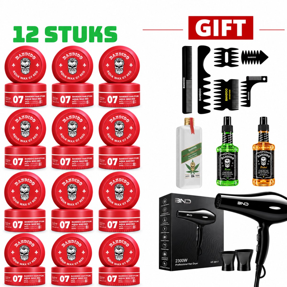 Bandido haar wax Nr 7 150ml 12 Stuk