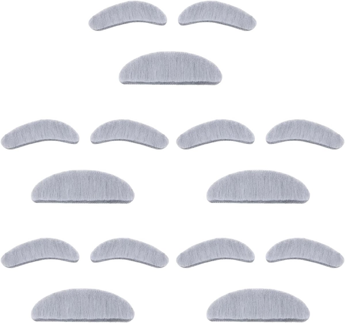 5 Sets Grijze Valse Baarden en Wenkbrauwstickers voor Grappige Verkleedpartijen en Rollenspellen, Ideaal voor Maskerade en Carnaval Feesten, Creatieve Verkleedaccessoires