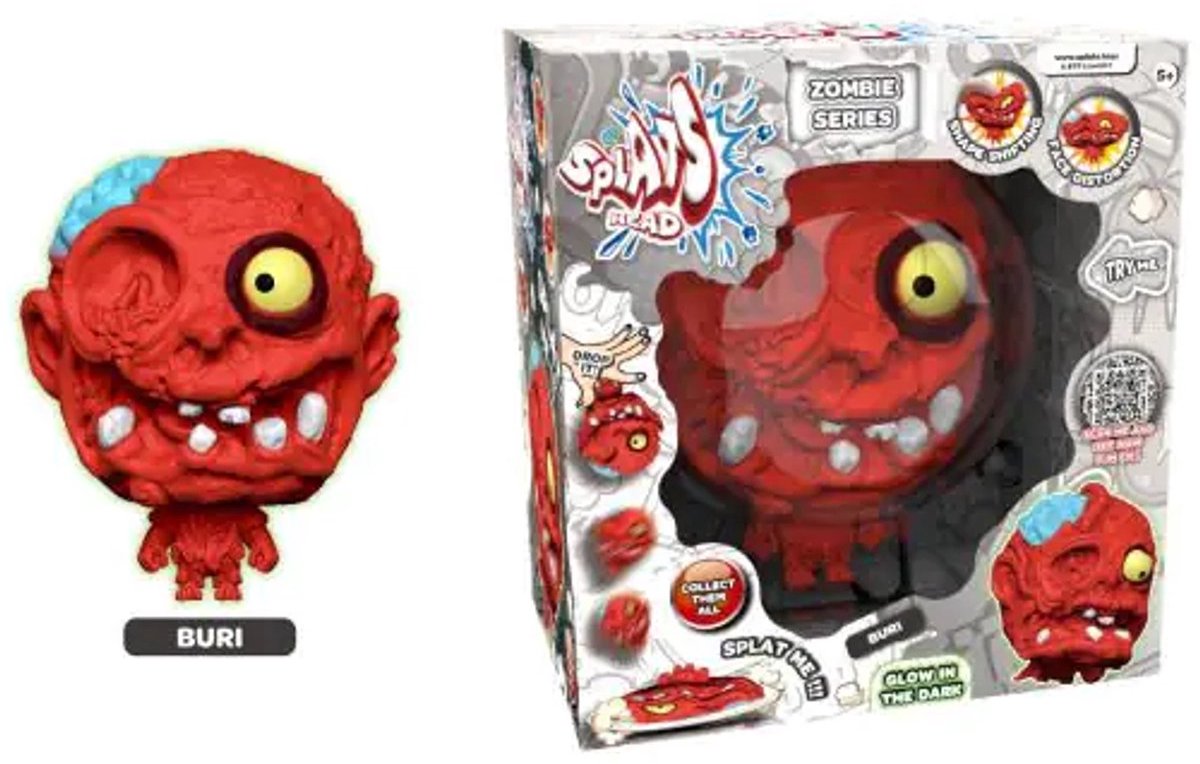 Splats Head Red Zombie 11 cm.