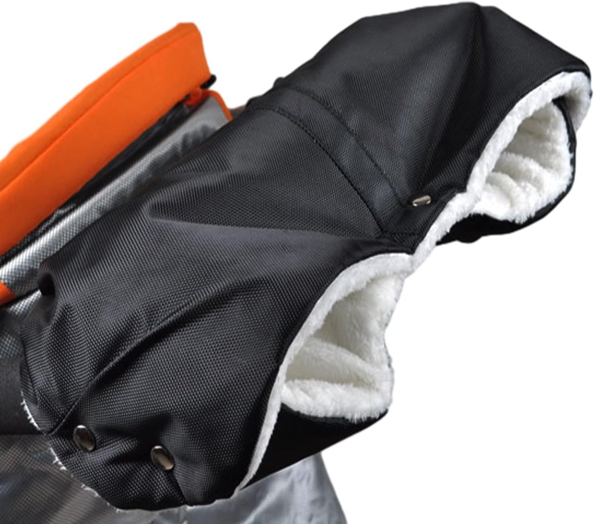 Warmtegevende Handschoenen voor Kinderwagen - Wind- en Waterdichte Mittens, Handbeschermers en Accessoire voor Pram Gebruik (Zwart)