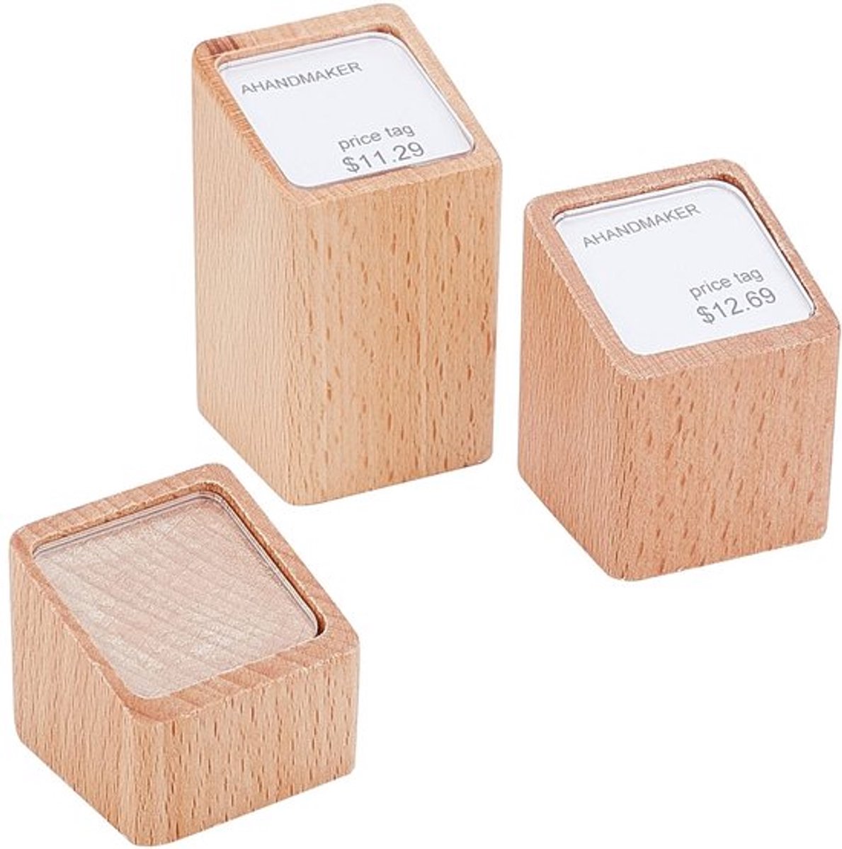 Vt products - Prijskaartje displaystandaard - Houten prijskaarthouder - Klassiek