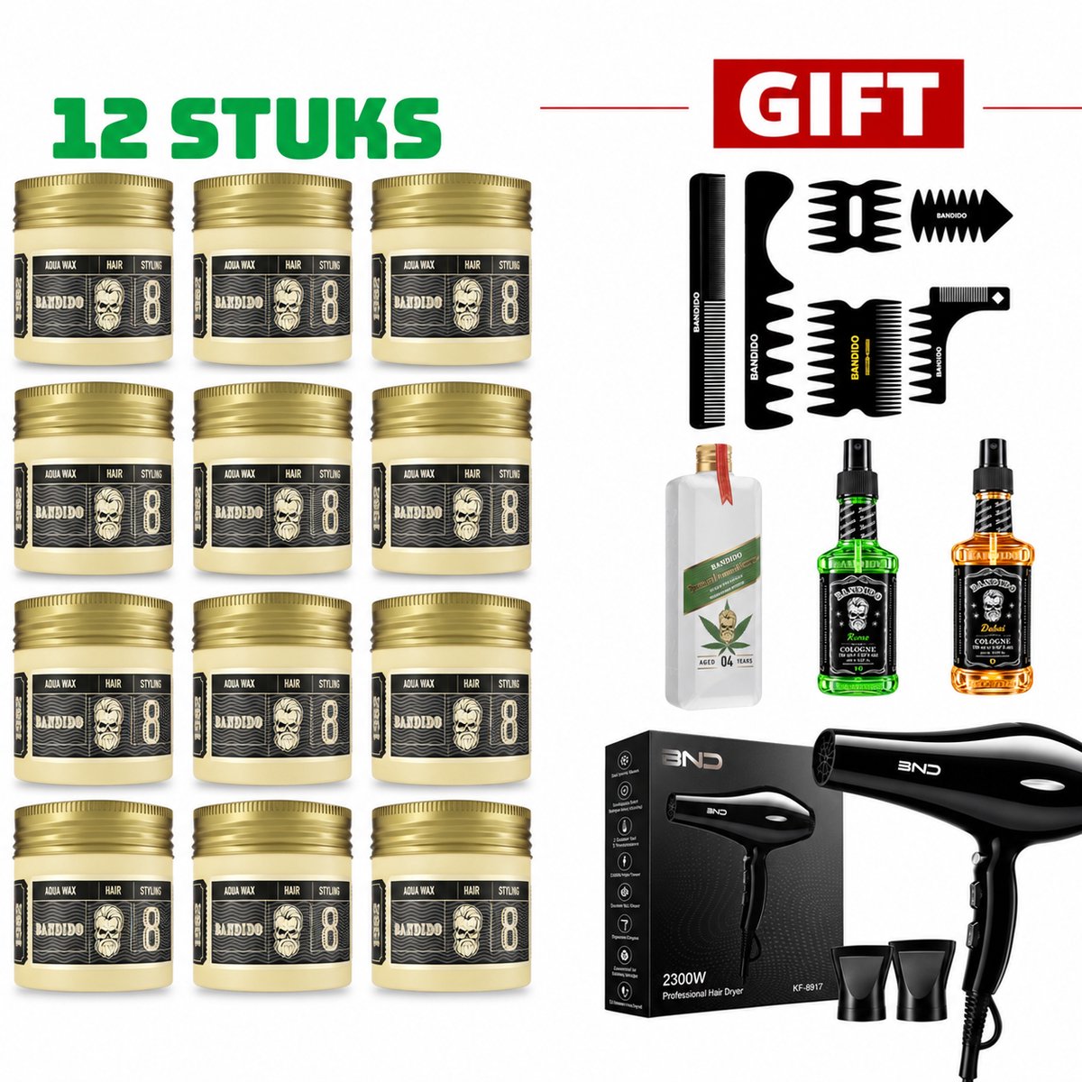 Bandido haar wax Nr 8 125ml 12 stuk